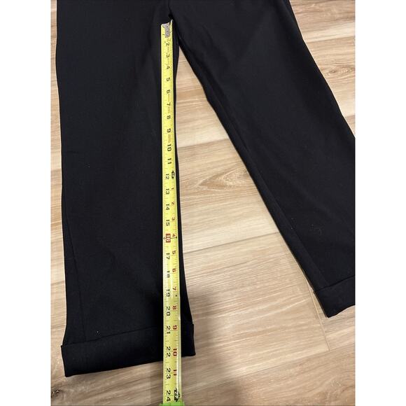 Loft Petit Devin Tie Waist Pants Women's 10P Black Sash Cropped Leg New w/Tags - Picture 5 of 7